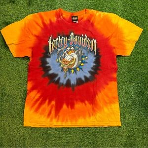 Harley Davidson Clown Boar tie dye shirt